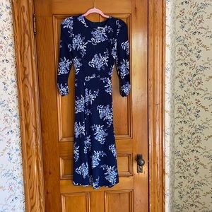 Eliza j blue floral dress